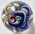 Blue Vintage Hand-Blown Glass 3" Paper Weight For Sale - Image 8 of 8