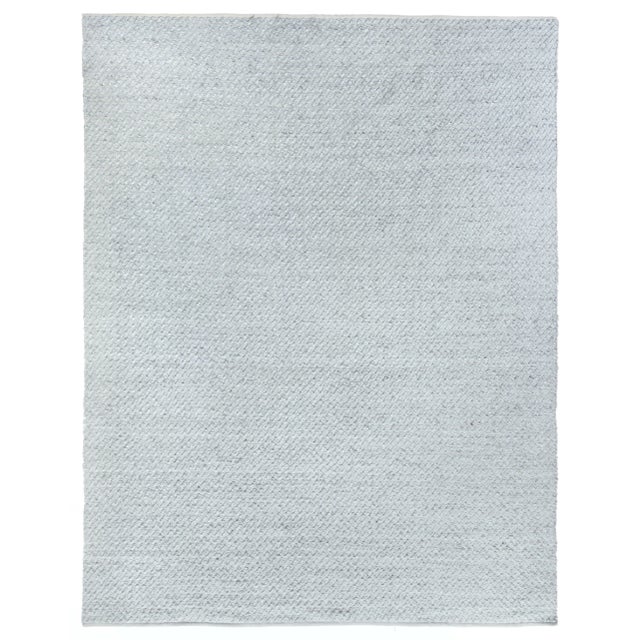 Witten Flatweave Polyester/Cotton Light Gray Rug-9'x12" For Sale - Image 9 of 9