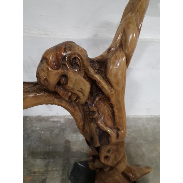 Stone Tiburzi, Large Christ Sculpture, Olive Wood, 1920s For Sale - Image 7 of 18