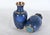 Metal Small Japanese Cloisonne Enamel Copper Flower Posy Vases Art Deco 1940s by Unknown for Unknown, Set of 2 For Sale - Image 7 of 14