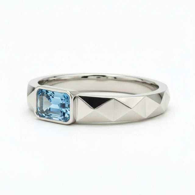 Silver, Gold Round Topaz Ring For Men's. Mens Solitaire Topaz Ring. Emerald Cut Topaz Ring. Metal: 925 silver plus 14k...