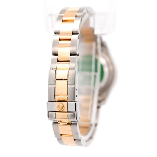 Contemporary Rolex Yacht Master 169623 29mm Two Tone 18k Blue Ladies Watch Full Set For Sale - Image 3 of 7