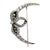 Early 20th Century Victorian Old Mine Cut Diamond Crescent Moon With Bow Brooch For Sale