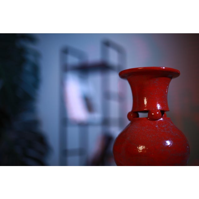 Matrix Handmade Red Ceramic Vase “Matrix” is a one-of-a-kind sculptural vase created entirely by hand from clay and...