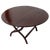 Danish Circular Handcrafted Foldable Mahogany Coffee Table, 1960s For Sale