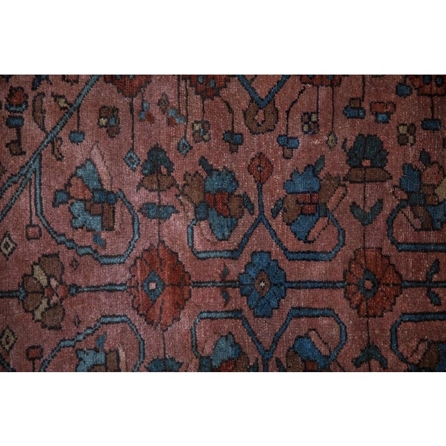 Textile 1920s Antique Persian Lilihan Floral Multicolor Wool Rug For Sale - Image 7 of 11