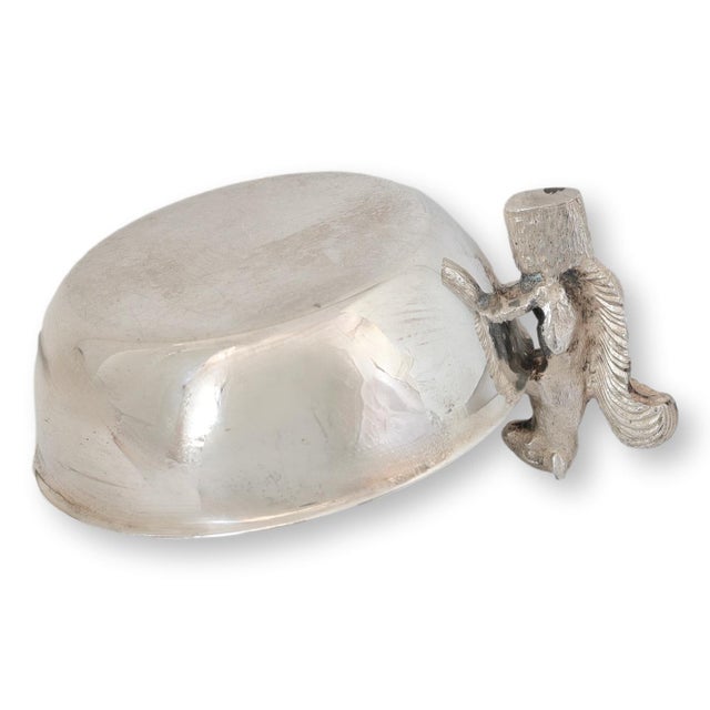 English Squirrel Silverplate Trinket Dish For Sale - Image 4 of 4