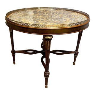 1990s Maitland-Smith Round Center Table For Sale