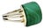 1980s Vintage Art Deco Boho Chic Sterling Silver & Malachite Cocktail Ring, Size 7. For Sale