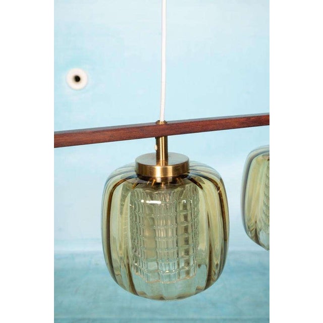 Vintage Amber Glass Hanging Lamp by Carl Fagerlund For Sale - Image 10 of 18