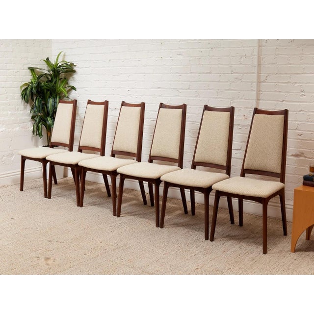 Wood Restored Vintage Mid Century Dining Chairs Set of Six. For Sale - Image 7 of 7