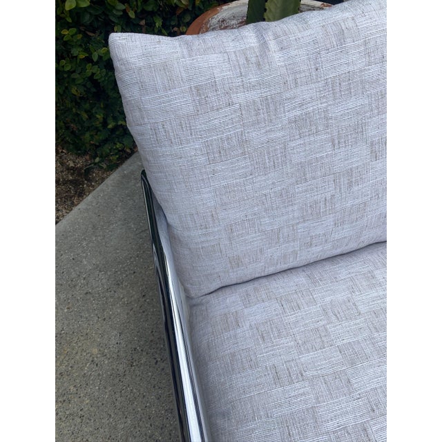 Metal Vintage Pair of Chrome Lounge Chairs Attributed to Jerry Johnson For Sale - Image 7 of 16