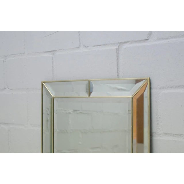 Mid-Century Modern Vintage Glass Mirror, 1970s For Sale - Image 3 of 7
