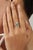 Emerald & Diamond Heart Halo Toi Et Moi Bypass Ring in 14k White Gold Size 5.5 For Sale In New York - Image 6 of 17