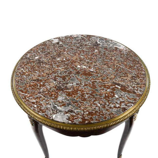 French Antique Louis XVI-Style French Round Table For Sale - Image 3 of 13