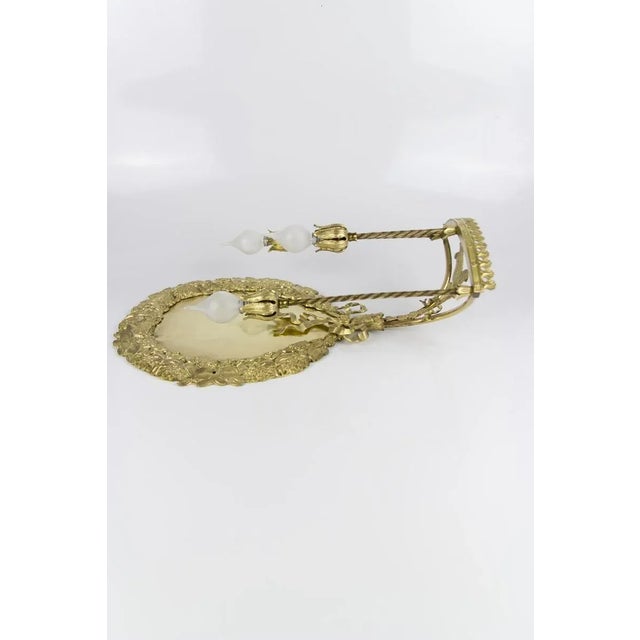 Antique Neoclassical Style Bronze and Brass 3-Light Sconce, 1900s For Sale - Image 18 of 18