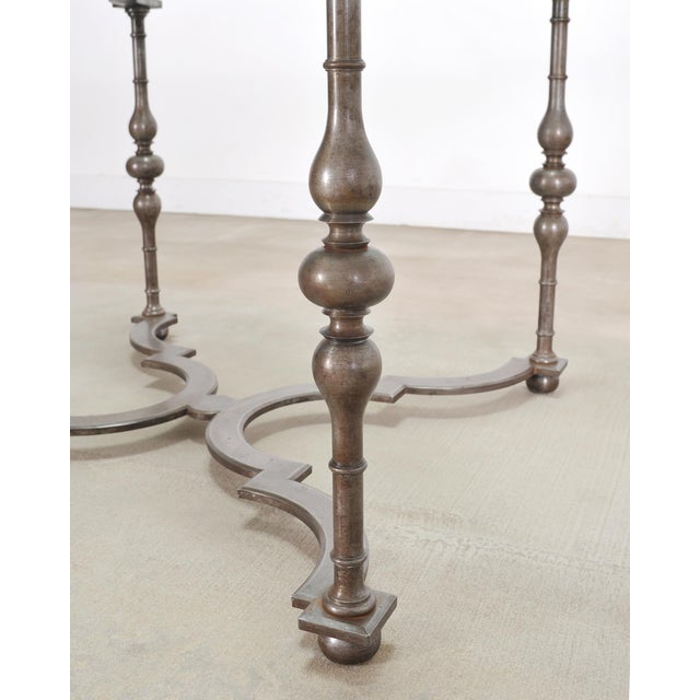 Formations Iron and Glass Baroque-Style Dining Center Table For Sale - Image 9 of 18