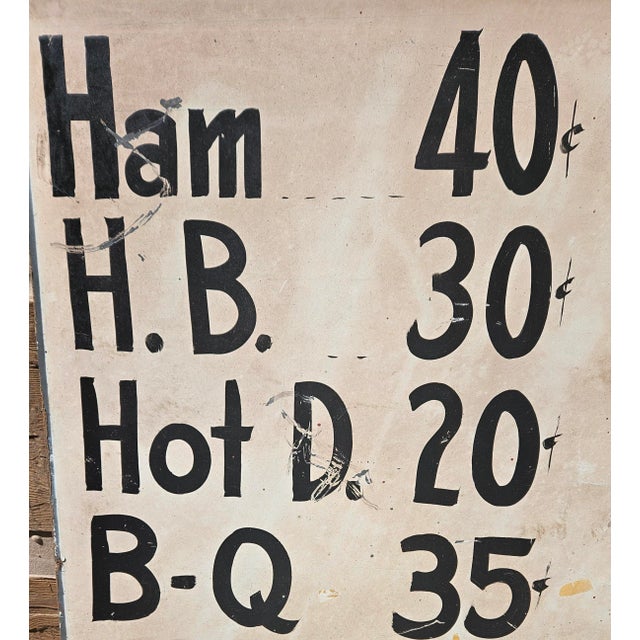 Rare Antique Double-Sided Coke & Appalachian Cafe Menu Sign For Sale - Image 10 of 18