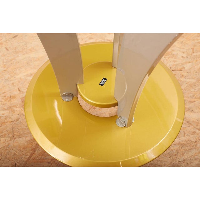 Silver Metallic Orchid Wood Frame Side Table by Massimo Morozzi for Archizoom, 1980s, in Good conditions. Designed 1980 to...