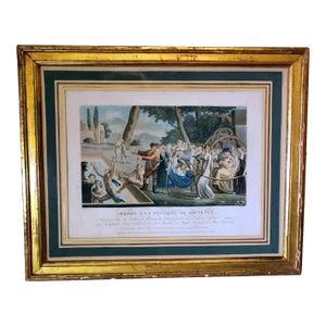 Early 19th Century Jean Baptiste Morret French Etching, Framed
