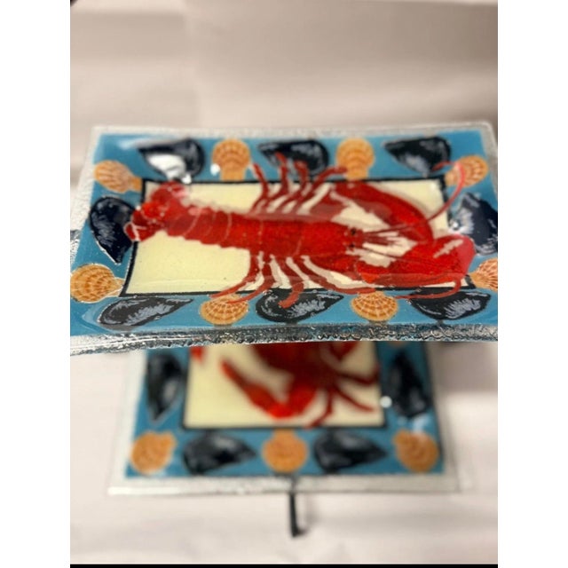Add a vibrant, coastal touch to your next summer gathering or seaside dinner party with this striking vintage 2-tier...