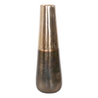 Golden Ore Torpedo Shape Vase For Sale