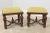 Pair Modern Print Upholstered Continental Stools For Sale - Image 9 of 9