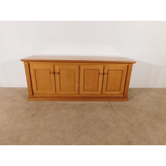 Vintage C. 2000 Benchmade Swartzendruber Goshen in Quartersawn Prairie Mission Sideboard For Sale - Image 9 of 17