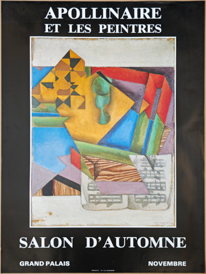 Original The Sheet of Music Poster for the Exhibition at the Grand Palais by Juan Gris, 1980