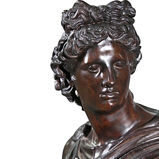 Bust of Apollo, 21st Century, Bronze For Sale - Image 3 of 4