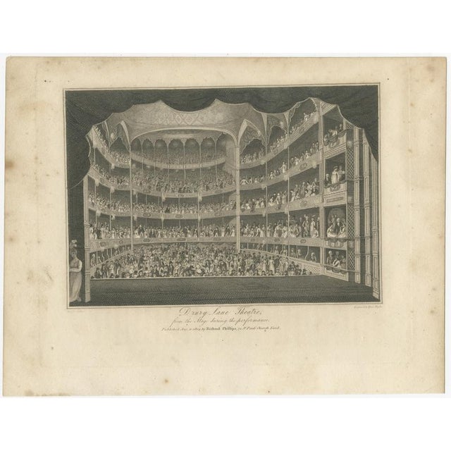 Isaac Taylor, Drury Lane Theatre from the Stage During the Performance, 1804, Engraving For Sale - Image 3 of 8