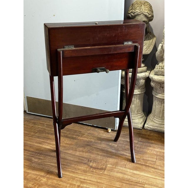 English Victorian Folding Campaign Desk with Fitted Interior For Sale - Image 16 of 18