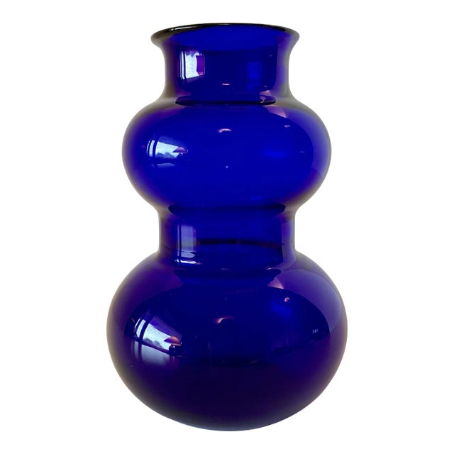 1970s European Cobalt Blue Vase For Sale