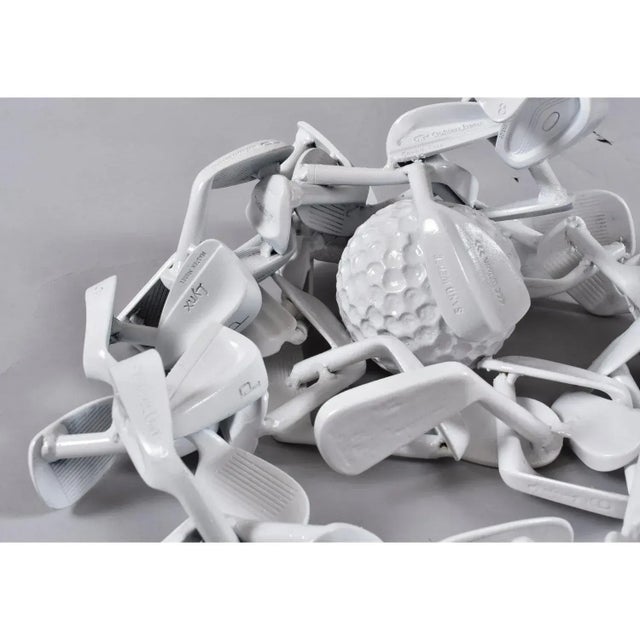 Late 20th Century Golf Club Floor Lamp Pop Art Sculpture Custom Made White Golf Lamp For Sale - Image 5 of 11