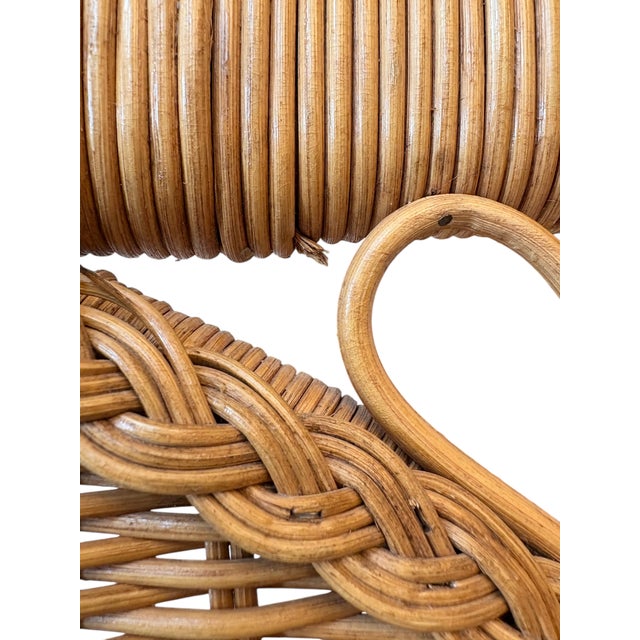 Late 20th Century Ralph Lauren Safari Collection Tan Wicker Rocking Chair For Sale - Image 12 of 18