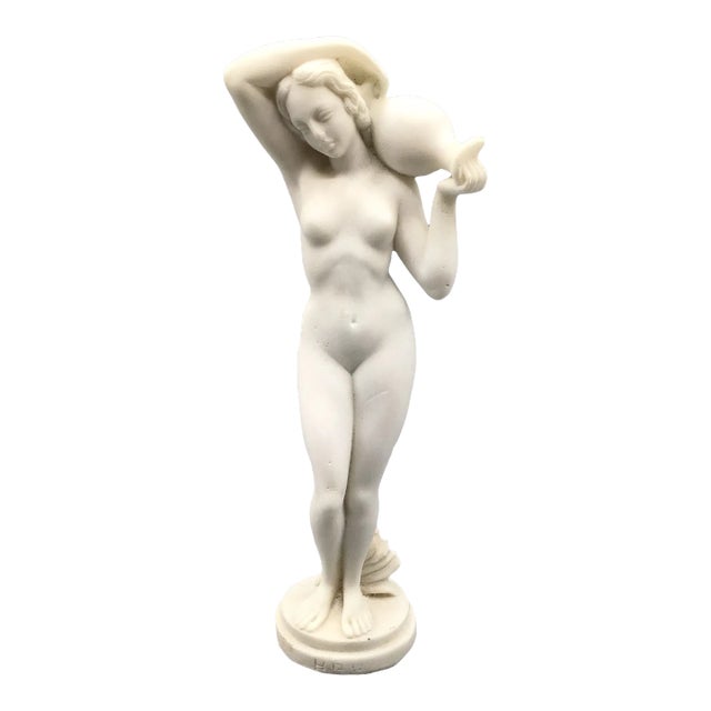 Greek Nude Sculpture "Female Figure Carrying Hydria Water Jar" For Sale