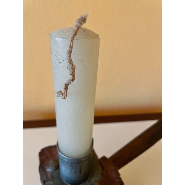 Vintage French Rustic Candlestick, 1960s For Sale - Image 6 of 10