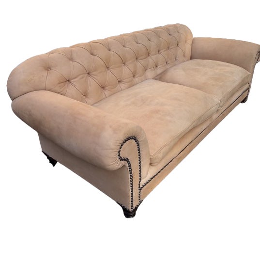 George Smith George Smith Chesterfield Sofa in Nubuck Leather For Sale - Image 4 of 16