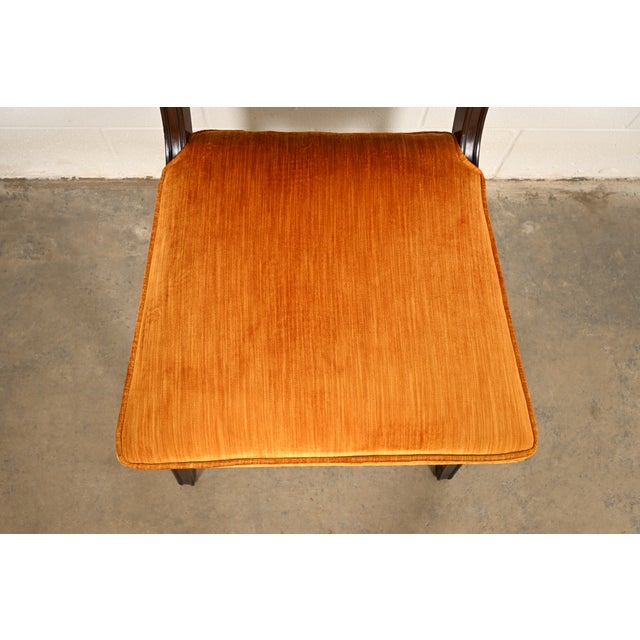 Brown Kittinger Regency Carved Mahogany Side Chairs or Dining Chairs, Pair For Sale - Image 8 of 15
