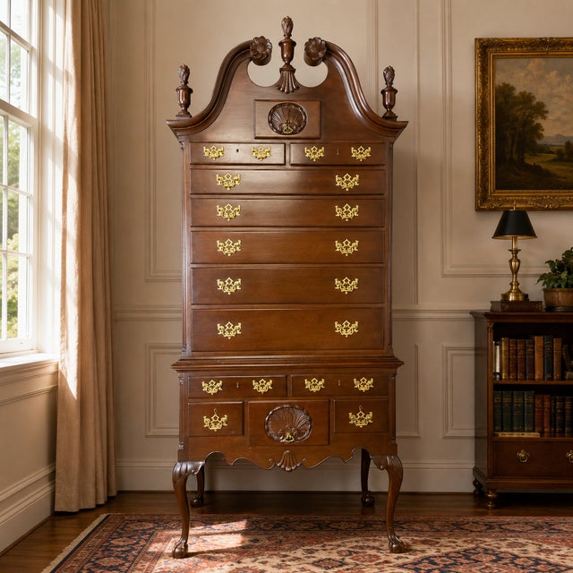 Wood Kittinger Old Dominion Model 1780 Mahogany Chippendale Highboy For Sale - Image 7 of 7