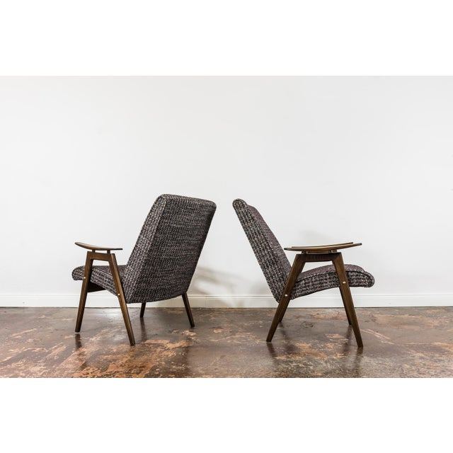 Vintage Armchairs by J. Šmidek for Ton, Former Czechoslovakia, 1960s, Set of 2 For Sale - Image 6 of 17