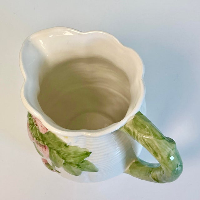 1980s Vintage Italian Hollywood Regency Arts & Crafts Strawberry Pitcher For Sale - Image 11 of 13
