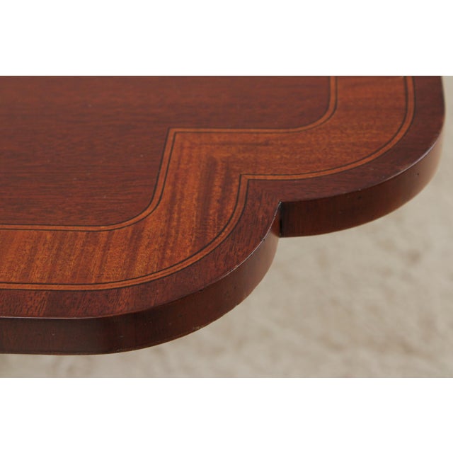 Wood Hickory Chair Mahogany Inlaid Dining Table For Sale - Image 7 of 18