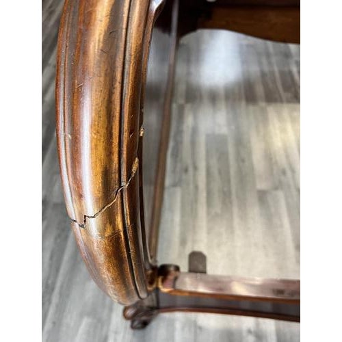 Antique French Style Mahogany Double Bed Frame with Carved Headboard For Sale - Image 13 of 17