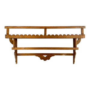 Late 19th Century Antique Grain Painted Plate Shelf