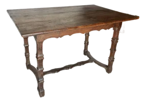 Late 19th Century French Pine Trestle Side Table