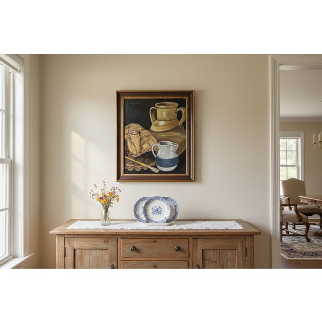 Late 20th Century Large Signed Steve LeBailly Original Oil – "Americana Still Life" For Sale - Image 10 of 10