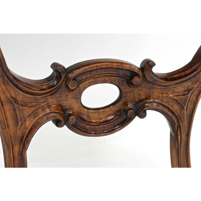 Antique Louis Philippe Wall Console Table with Drawer, 1860 For Sale - Image 15 of 18