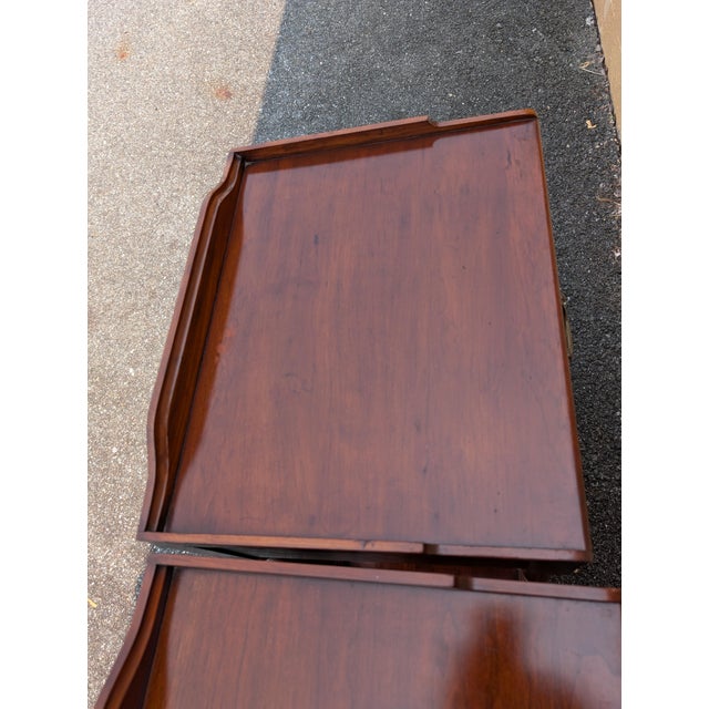 Mid 20th Century Pair of Henkel Harris Cherry Nightstands For Sale - Image 11 of 12