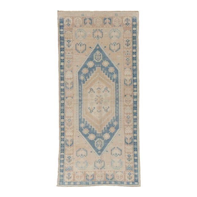Vintage Turkish Oushak Rug 2'11 X 6'5 For Sale